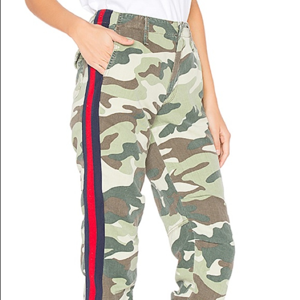 MOTHER Misfit Camo Pant w Stripes  NWT 31